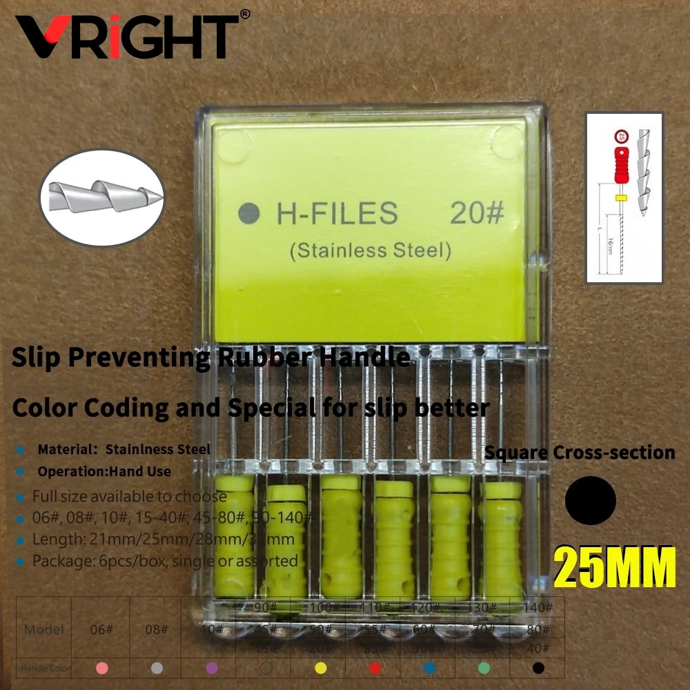 Endodontic Hand File Set (H-Files, Reamers & Spreaders)