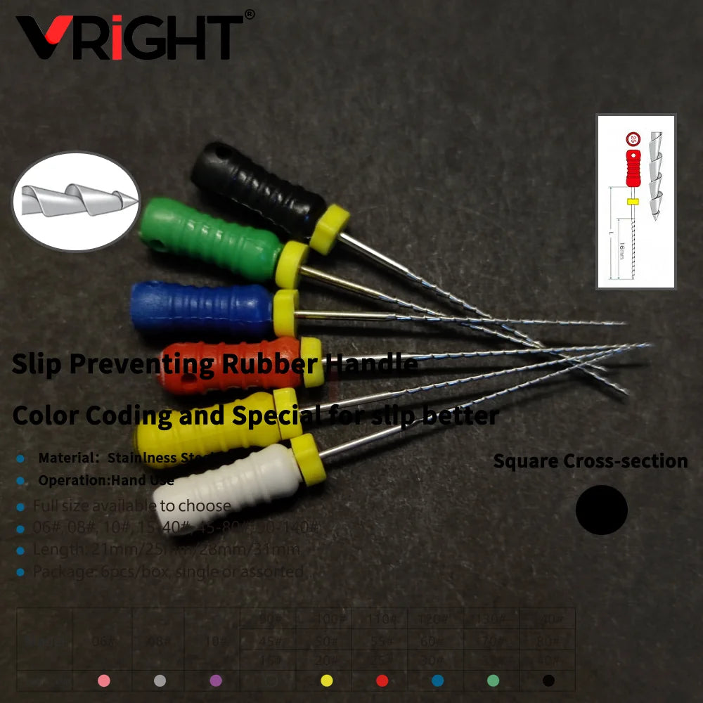 Endodontic Hand File Set (H-Files, Reamers & Spreaders)