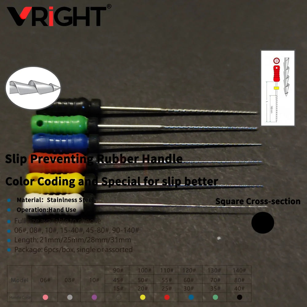 Endodontic Hand File Set (H-Files, Reamers & Spreaders)
