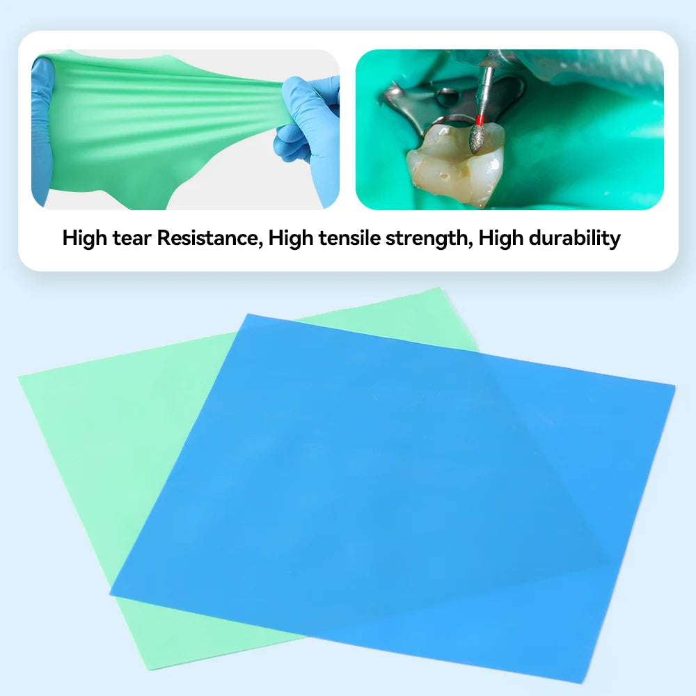 AZDENT Latex Rubber Dam Sheets (36-Pack, 6x6")