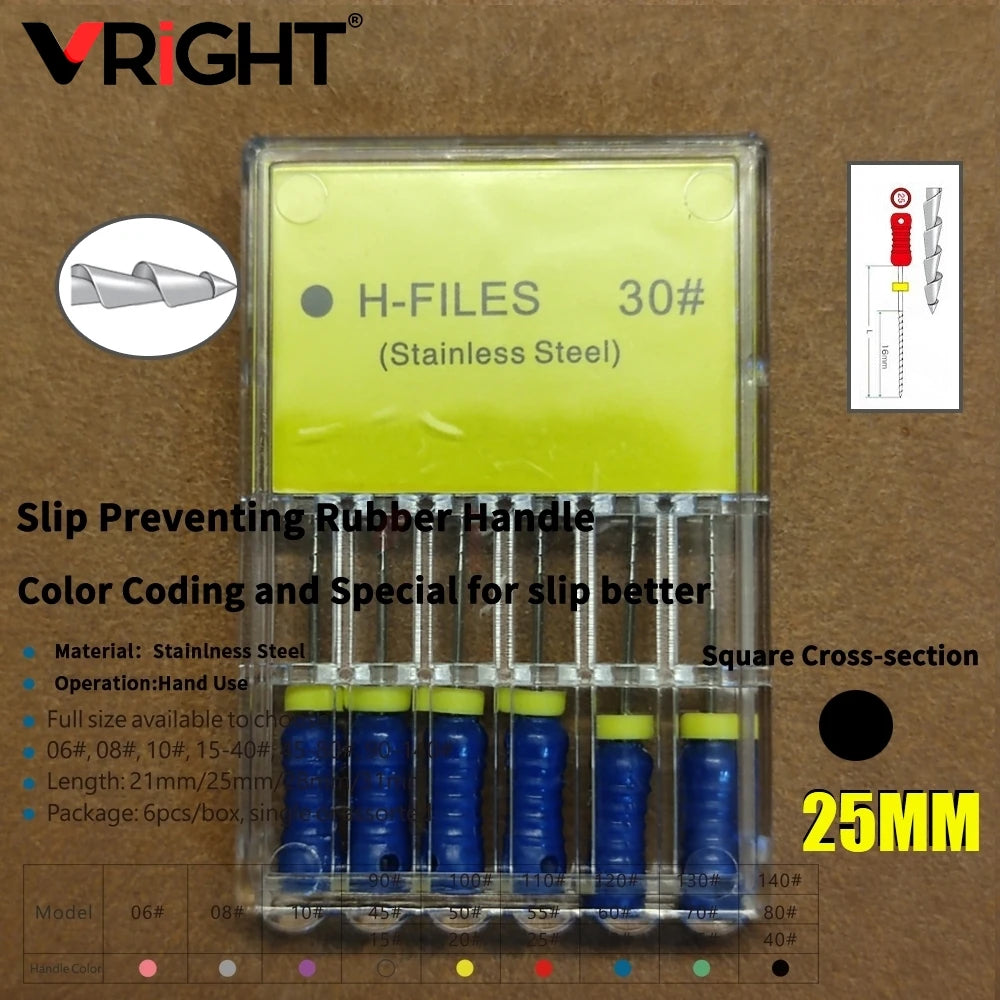 Endodontic Hand File Set (H-Files, Reamers & Spreaders)