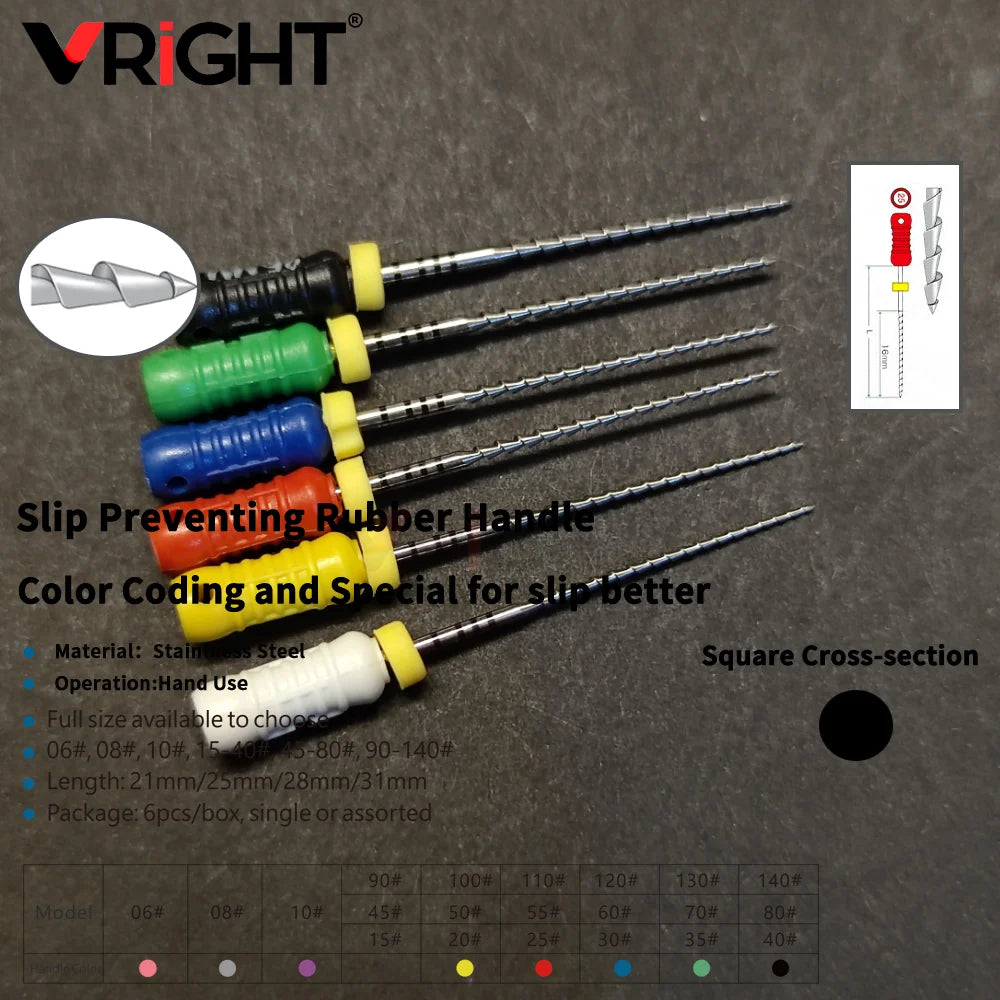 Endodontic Hand File Set (H-Files, Reamers & Spreaders)