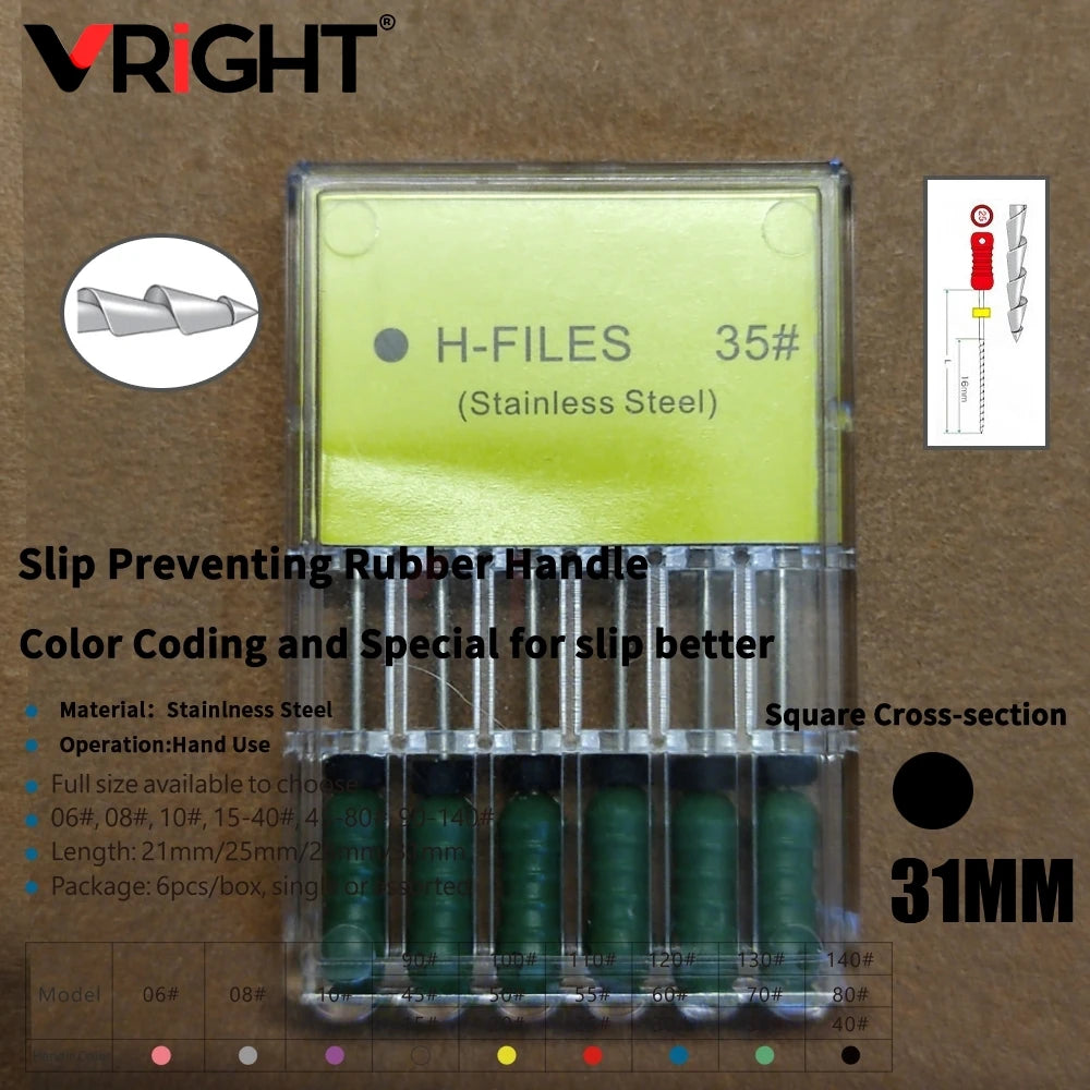 Endodontic Hand File Set (H-Files, Reamers & Spreaders)