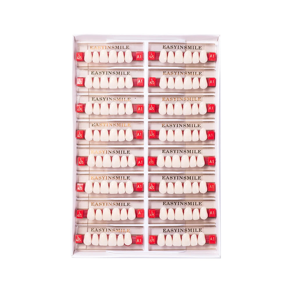 Acrylic Denture Teeth Set (Shades A1–D4, Upper/Lower)