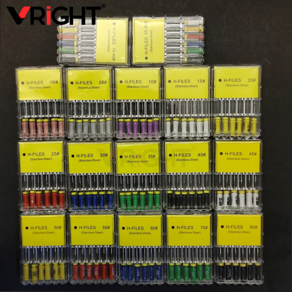 Endodontic Hand File Set (H-Files, Reamers & Spreaders)