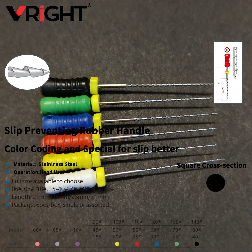 Endodontic Hand File Set (H-Files, Reamers & Spreaders)