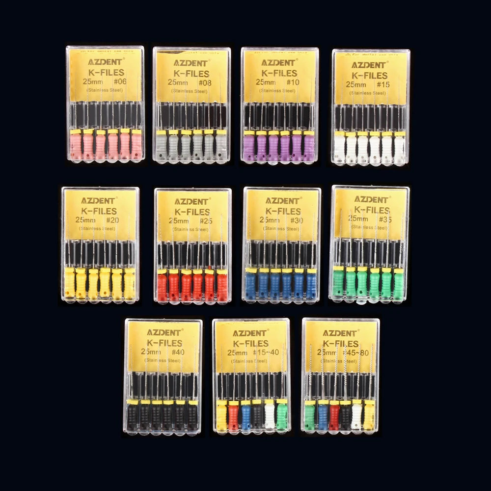 AZDENT K-Files (21/25/31mm, 6-Pack)