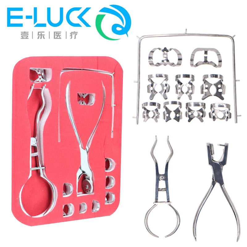 Rubber Dam Starter Kit (12-Piece, with Clamps)