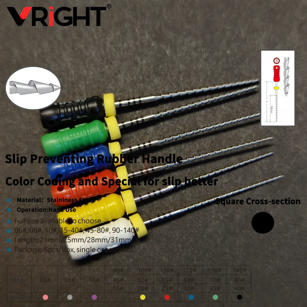 Endodontic Hand File Set (H-Files, Reamers & Spreaders)