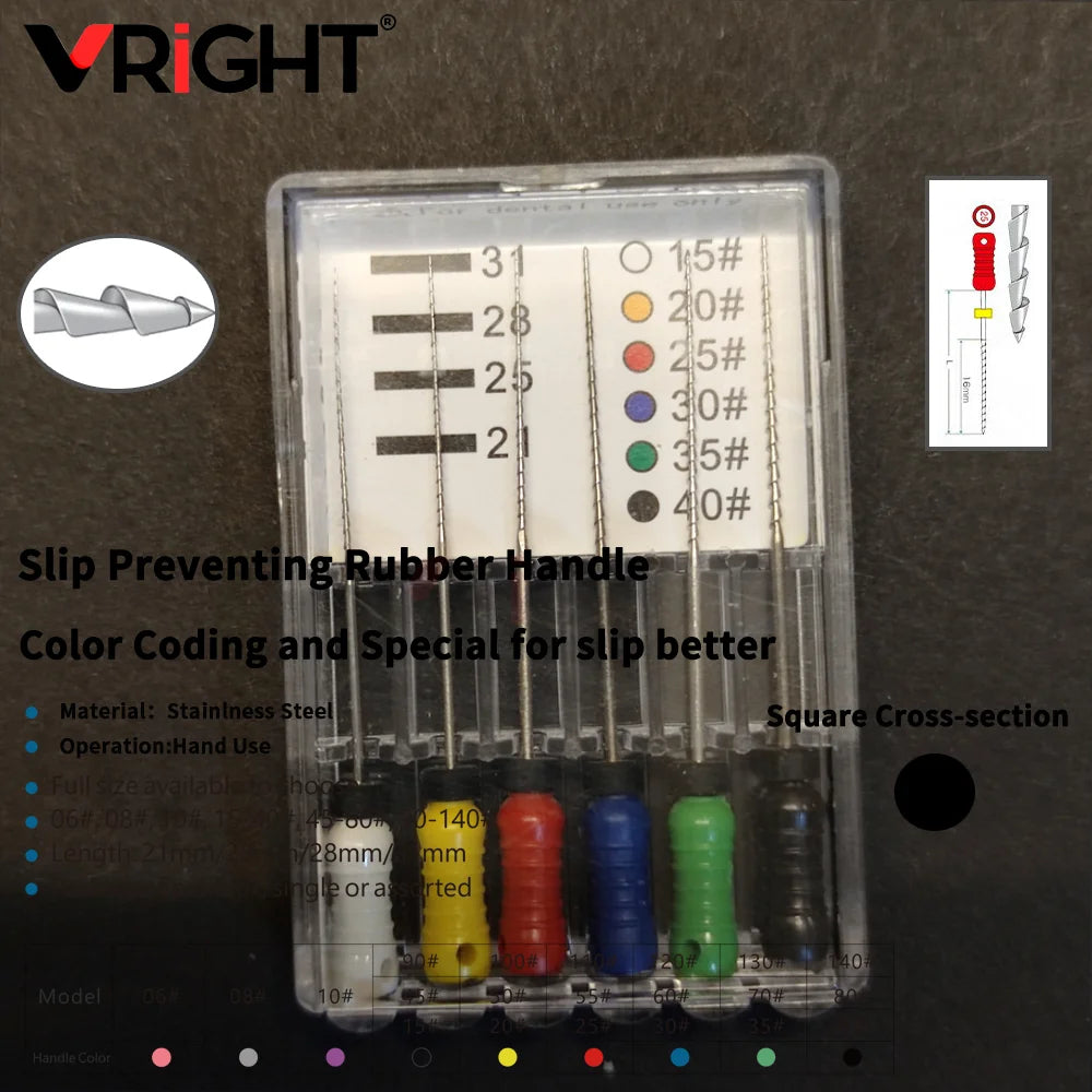 Endodontic Hand File Set (H-Files, Reamers & Spreaders)