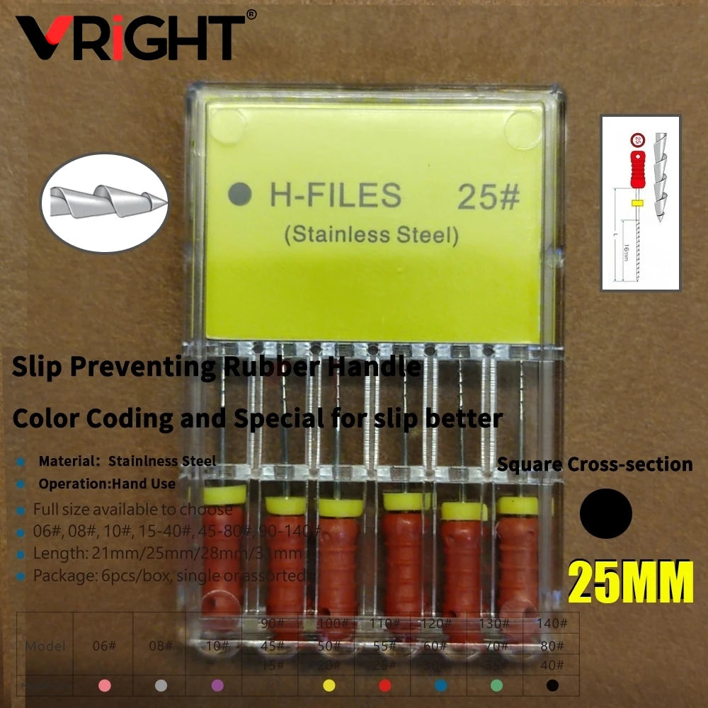 Endodontic Hand File Set (H-Files, Reamers & Spreaders)