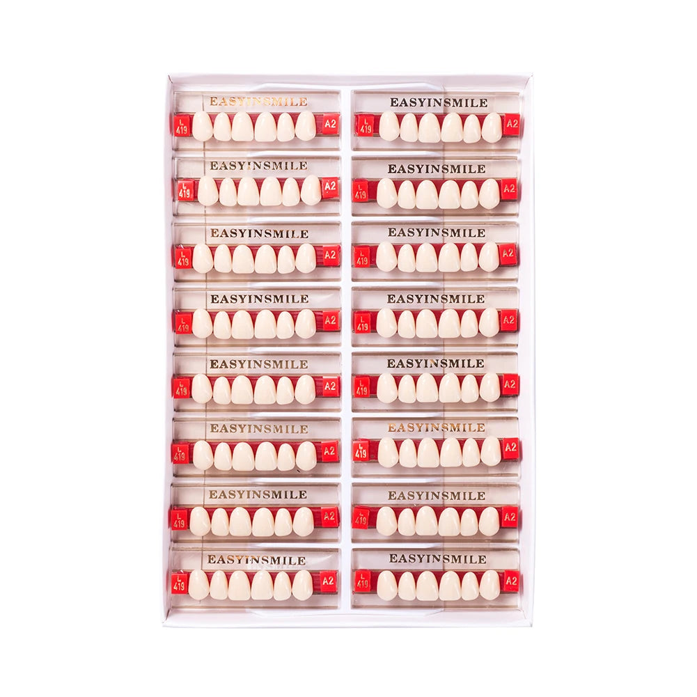 Acrylic Denture Teeth Set (Shades A1–D4, Upper/Lower)