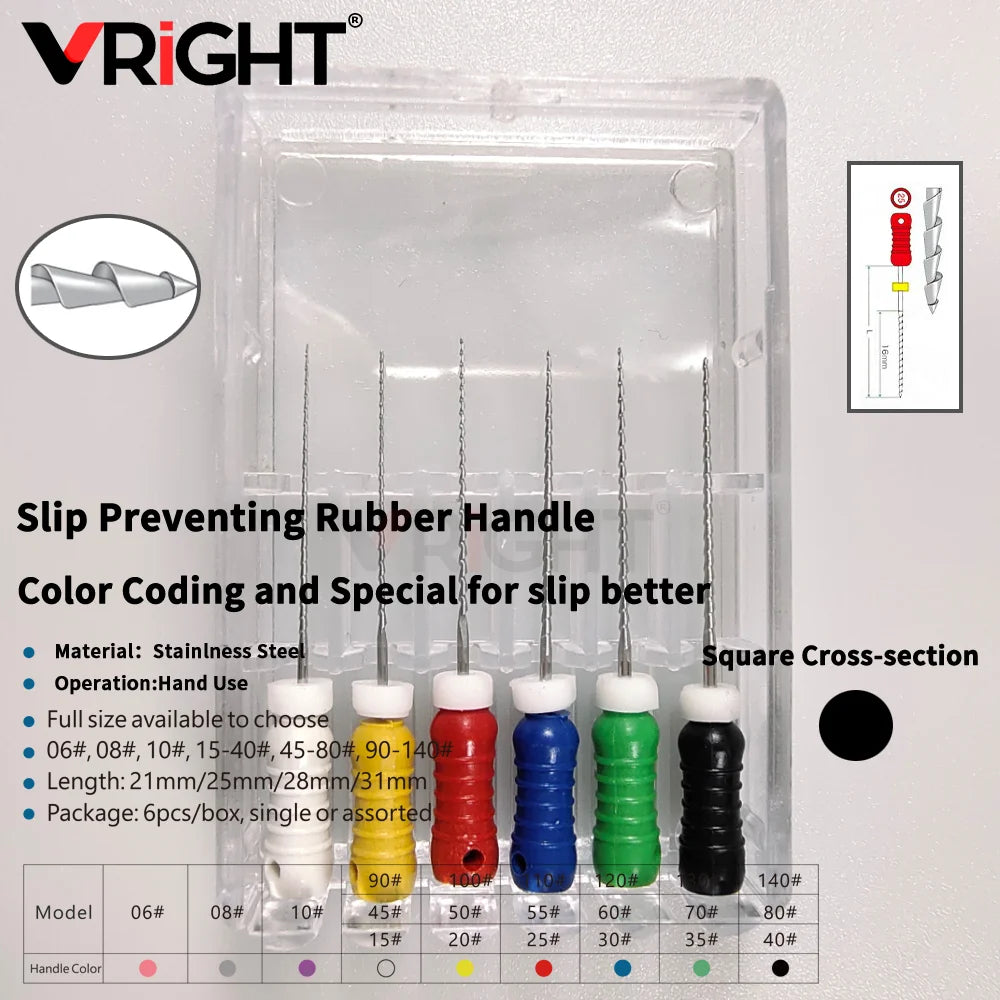Endodontic Hand File Set (H-Files, Reamers & Spreaders)
