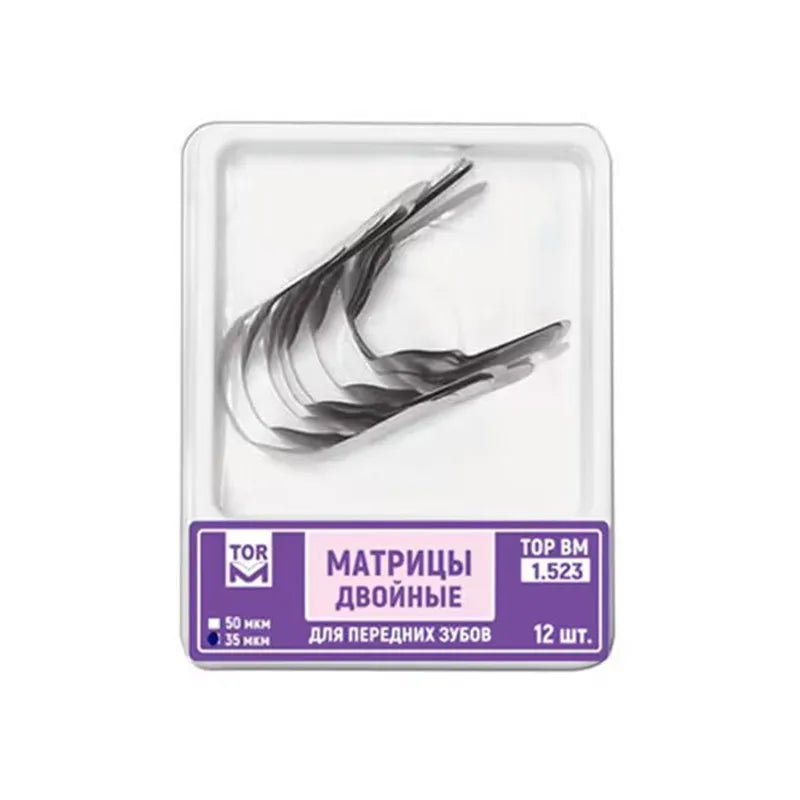 12pcs/30pcs/box Dental Twin-Sided Anterior Matrix Systems for Proximal Restoration Large & Small Sizes for Composite Filling