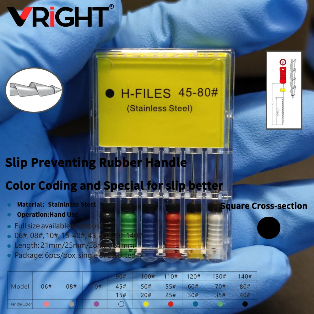 Endodontic Hand File Set (H-Files, Reamers & Spreaders)