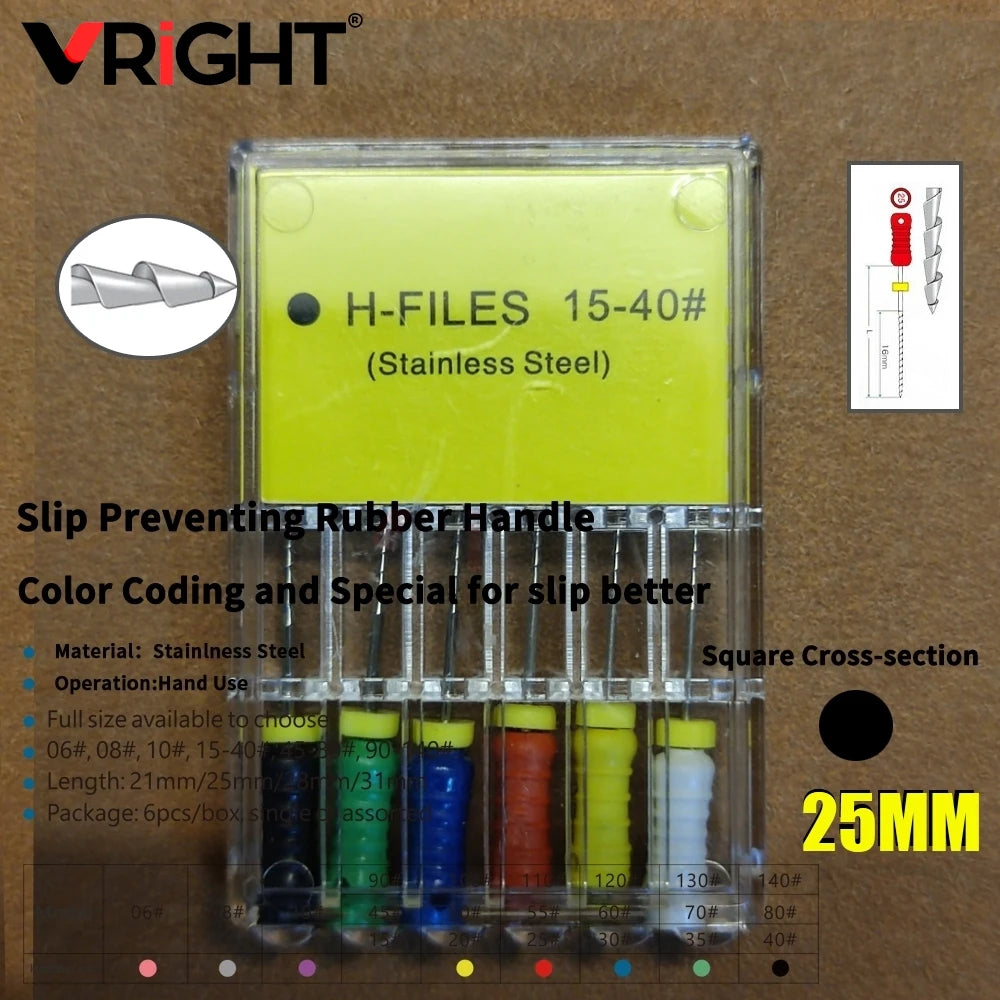 Endodontic Hand File Set (H-Files, Reamers & Spreaders)