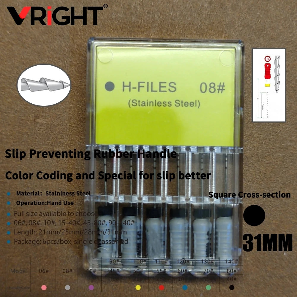 Endodontic Hand File Set (H-Files, Reamers & Spreaders)