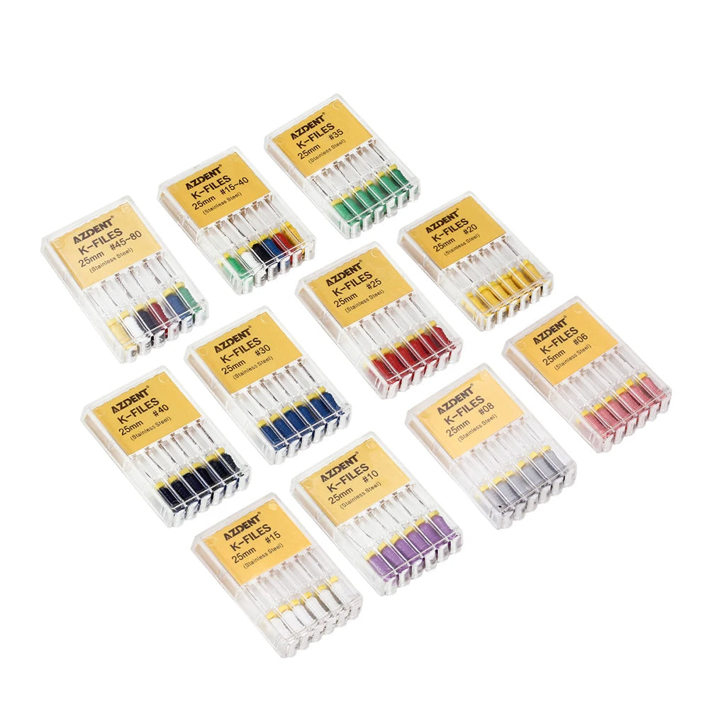 AZDENT K-Files (21/25/31mm, 6-Pack)