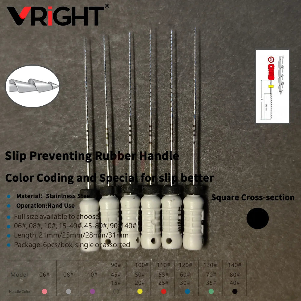Endodontic Hand File Set (H-Files, Reamers & Spreaders)