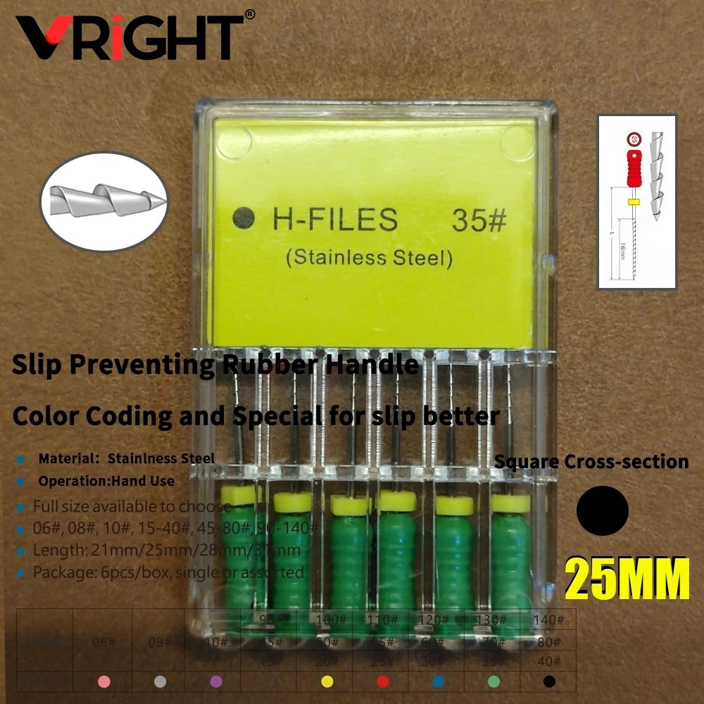 Endodontic Hand File Set (H-Files, Reamers & Spreaders)