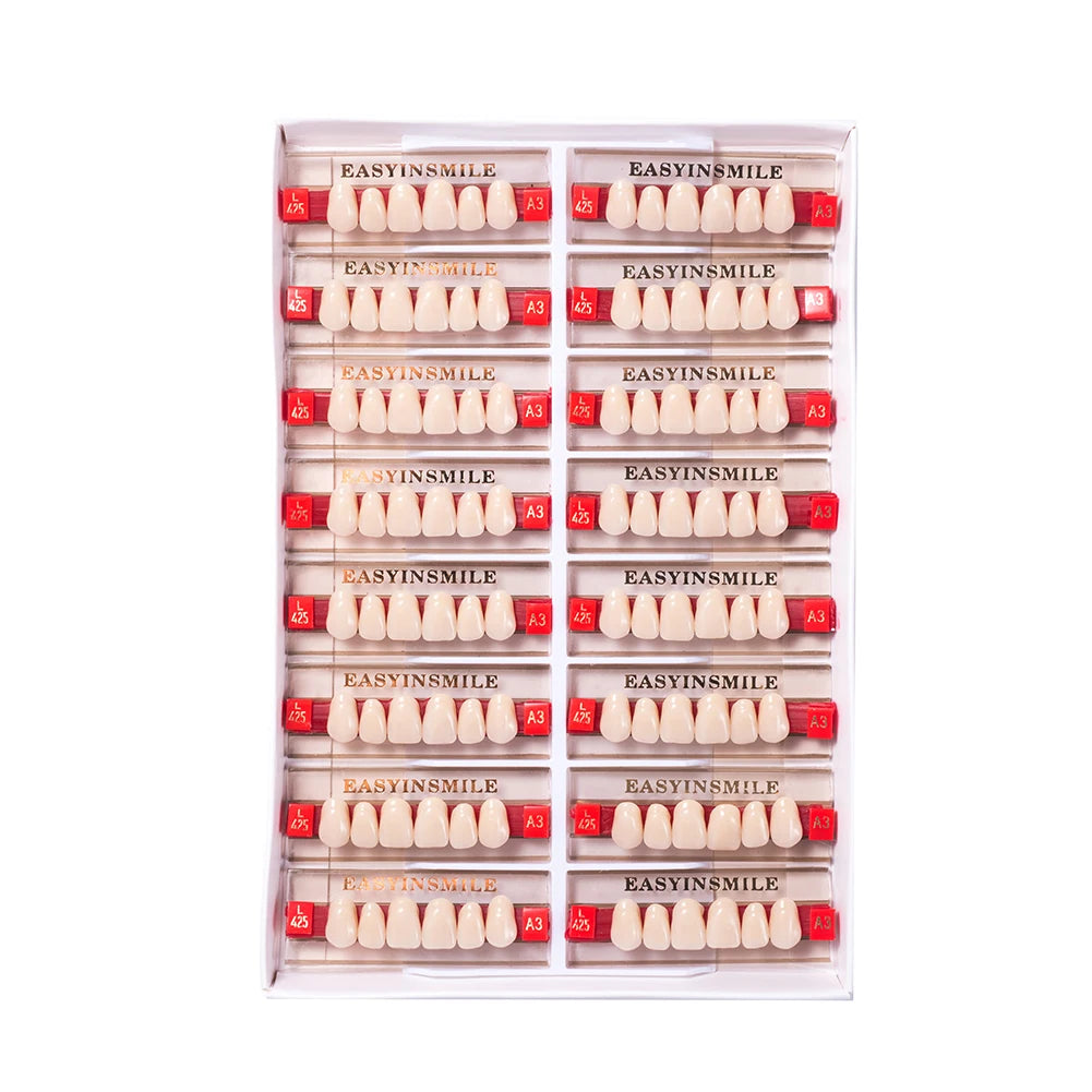 Acrylic Denture Teeth Set (Shades A1–D4, Upper/Lower)