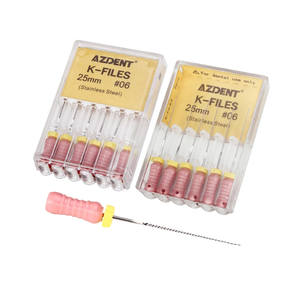 AZDENT K-Files (21/25/31mm, 6-Pack)