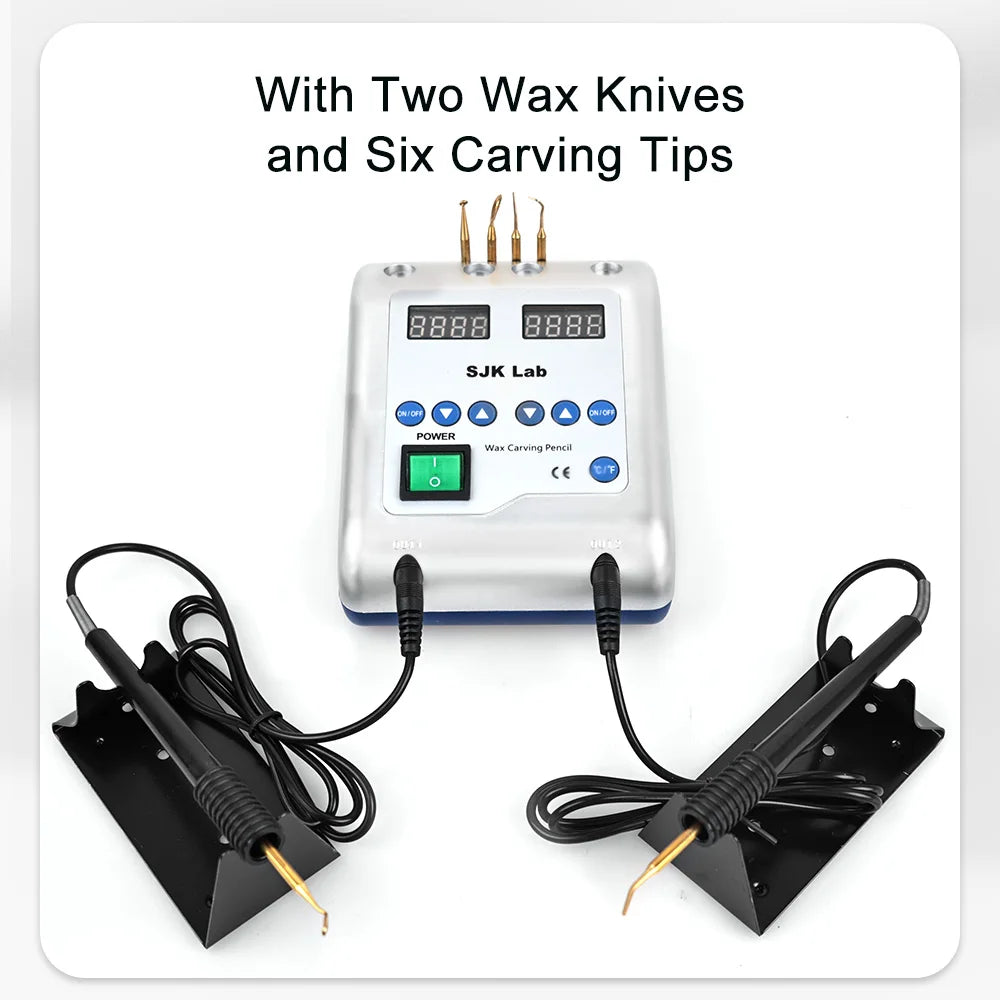 Dual-Pen Electric Wax Carving Kit (6 Interchangeable Tips)