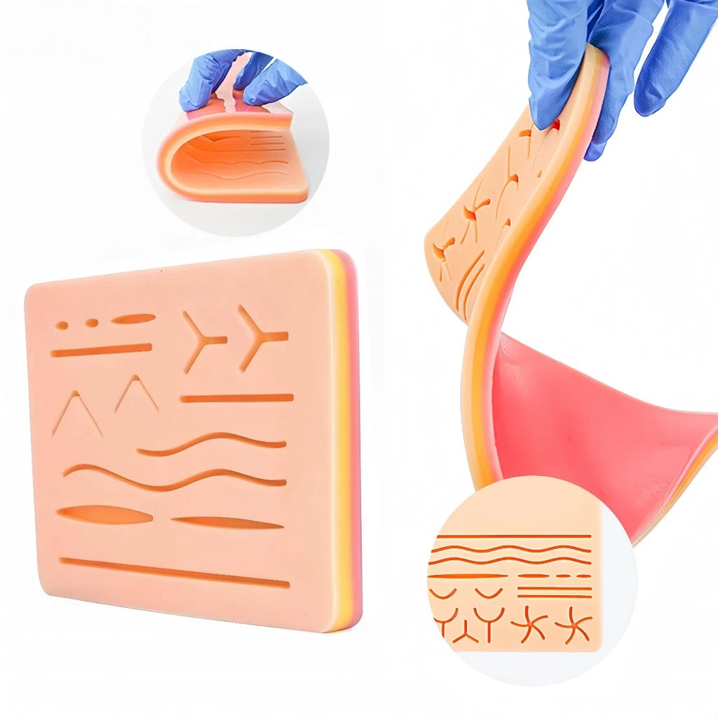 17Pcs/set Skin Suture Kit Surgical Skin Operate Suture Teaching Equipment MedicalStudents Surgical Suture Practice Training Kit