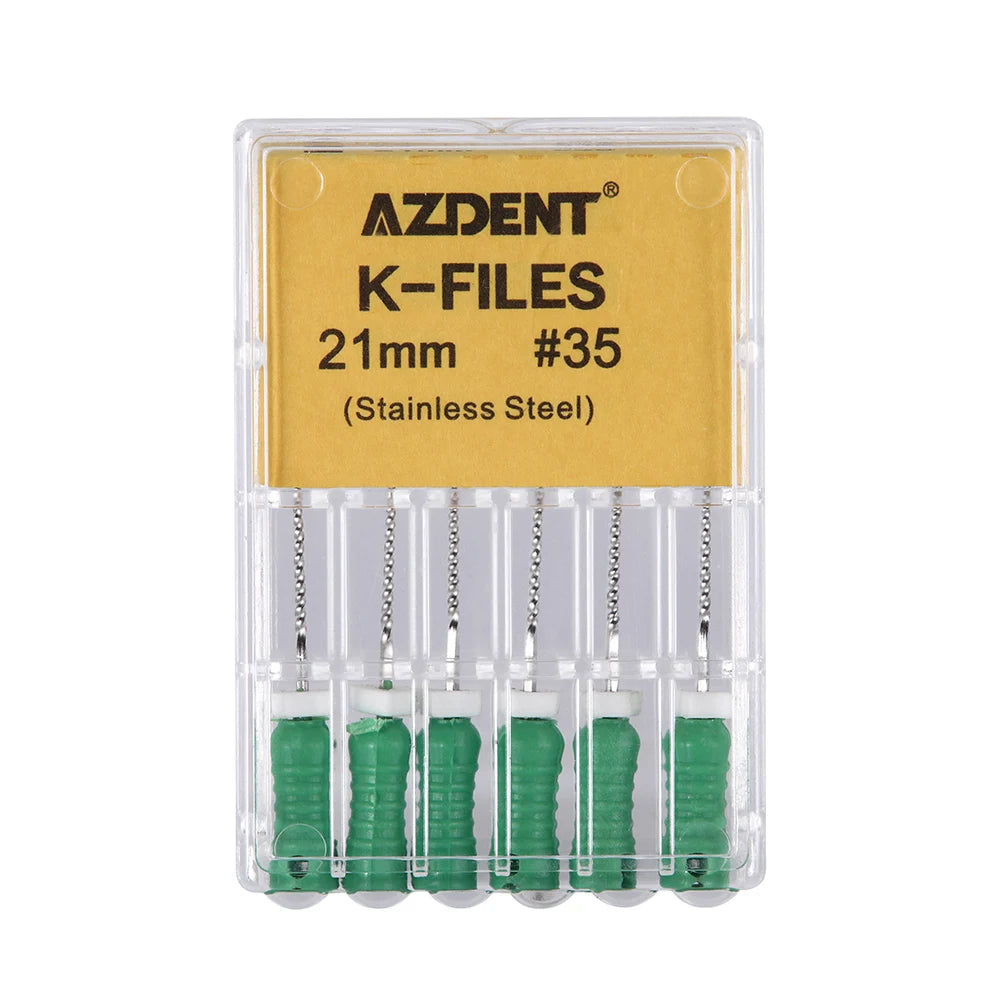 AZDENT K-Files (21/25/31mm, 6-Pack)