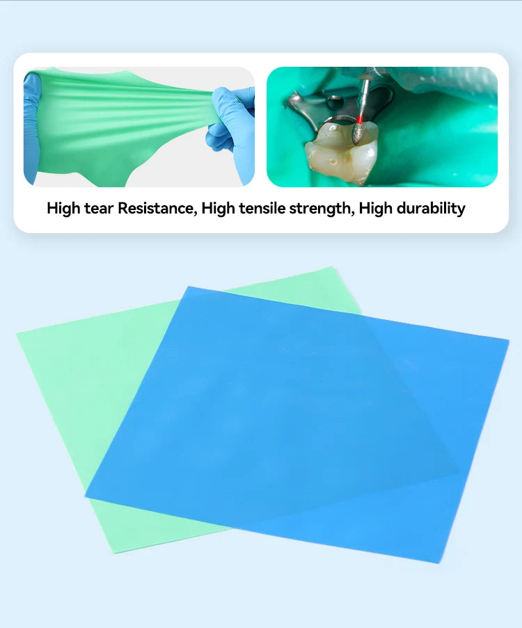 AZDENT Latex Rubber Dam Sheets (36-Pack, 6x6")