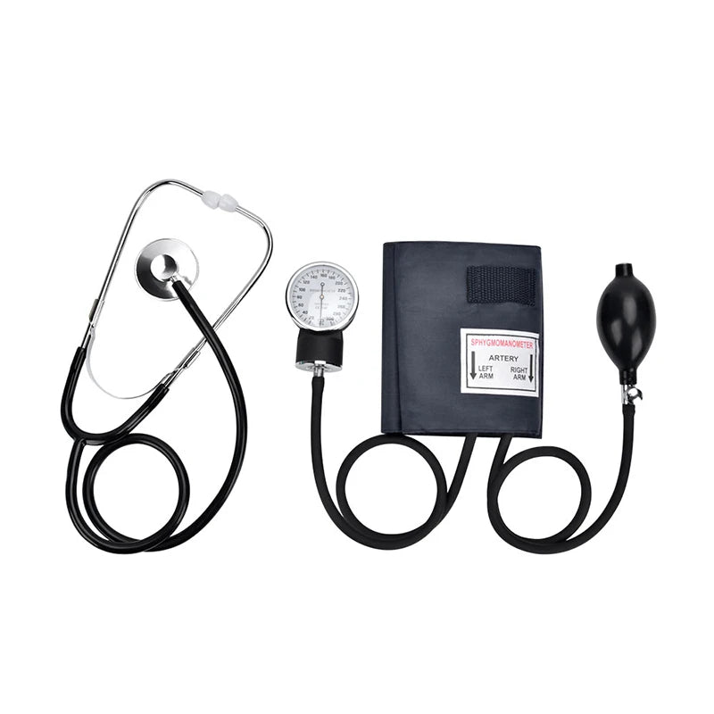Manual Aneroid Sphygmomanometer Kit (Upper Arm BP Cuff & Stethoscope)