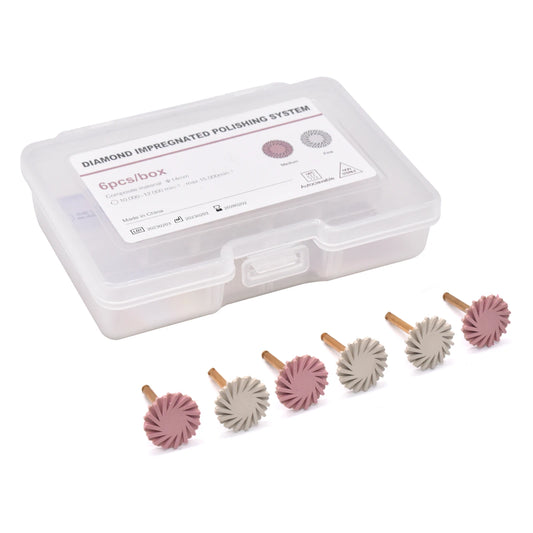 Composite Resin Diamond-Impregnated 2-Step Polishing Spiral Kit (6-Pack)