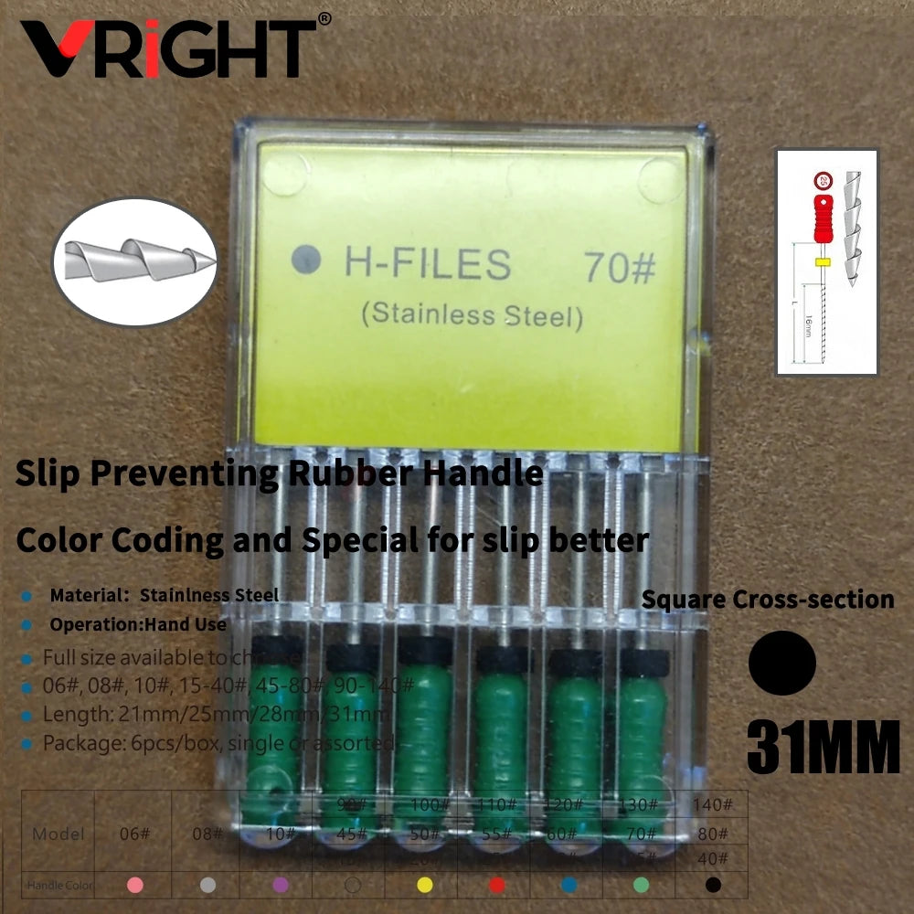 Endodontic Hand File Set (H-Files, Reamers & Spreaders)