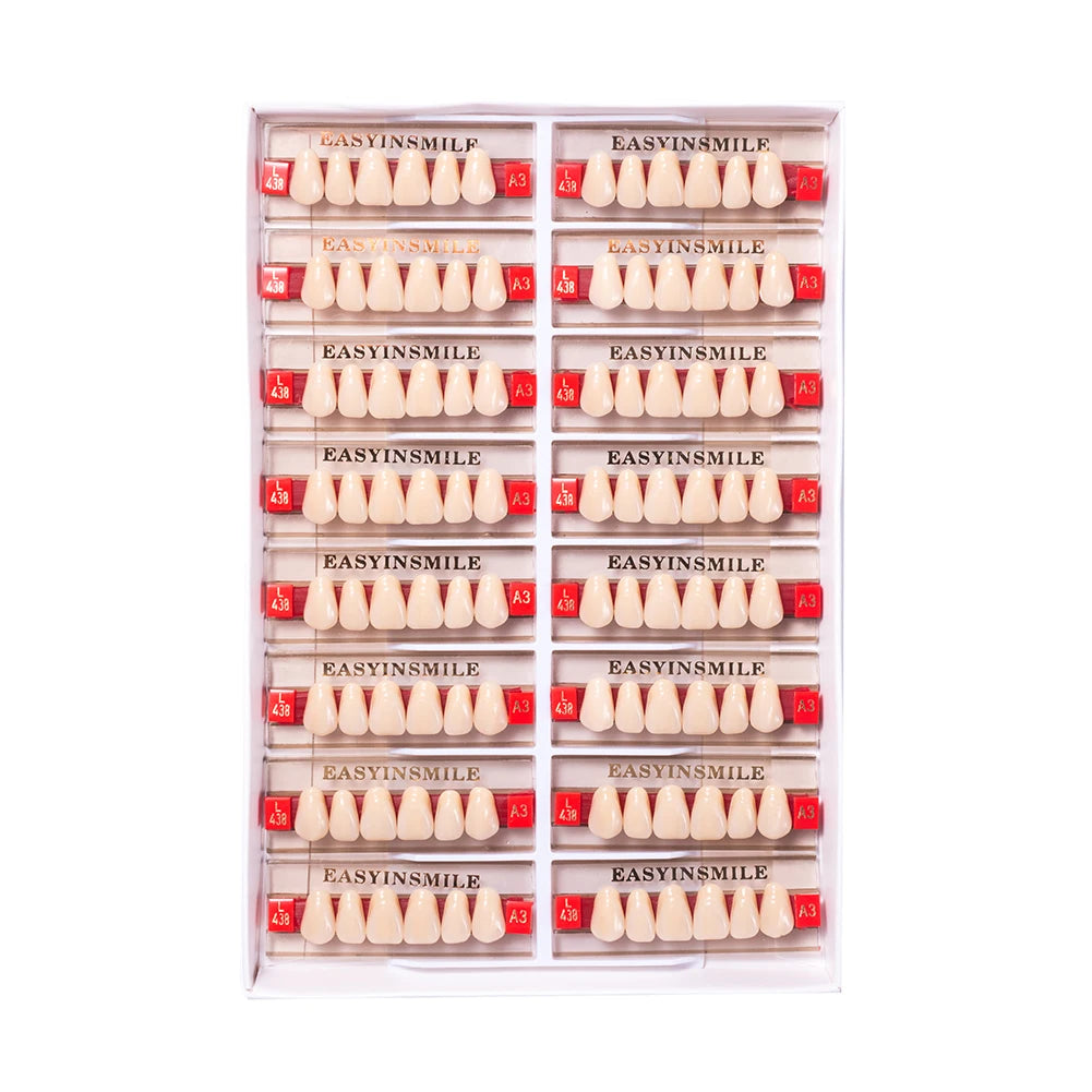 Acrylic Denture Teeth Set (Shades A1–D4, Upper/Lower)
