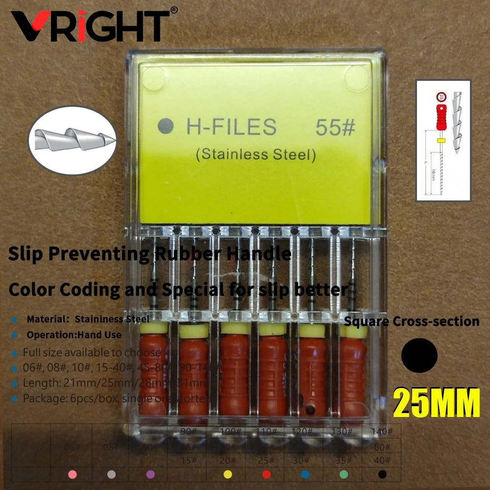 Endodontic Hand File Set (H-Files, Reamers & Spreaders)