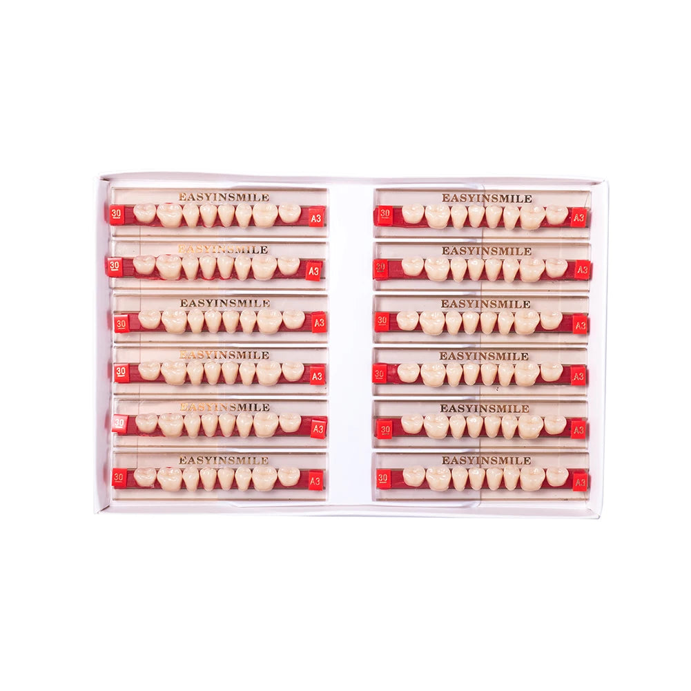 Acrylic Denture Teeth Set (Shades A1–D4, Upper/Lower)