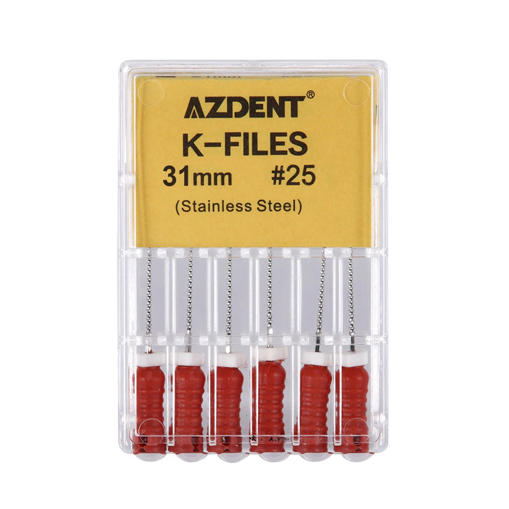 AZDENT K-Files (21/25/31mm, 6-Pack)