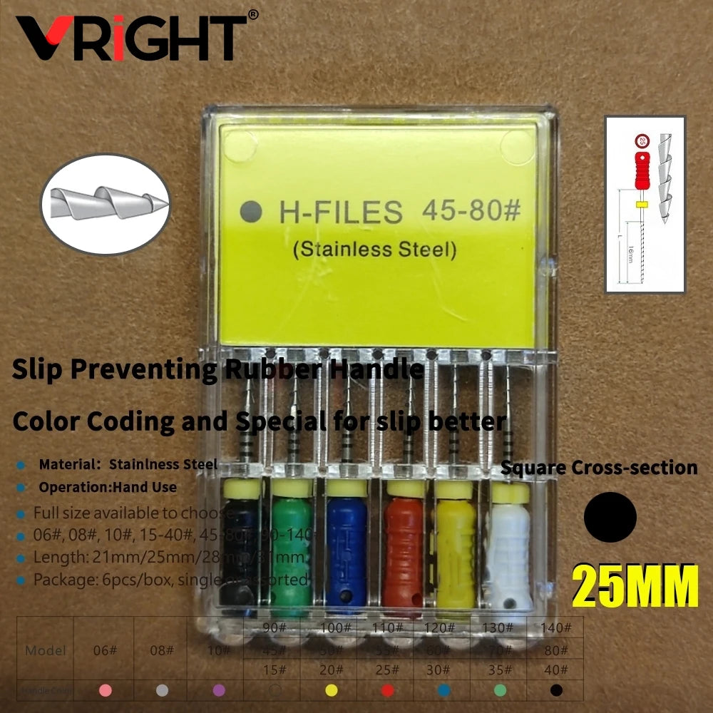 Endodontic Hand File Set (H-Files, Reamers & Spreaders)