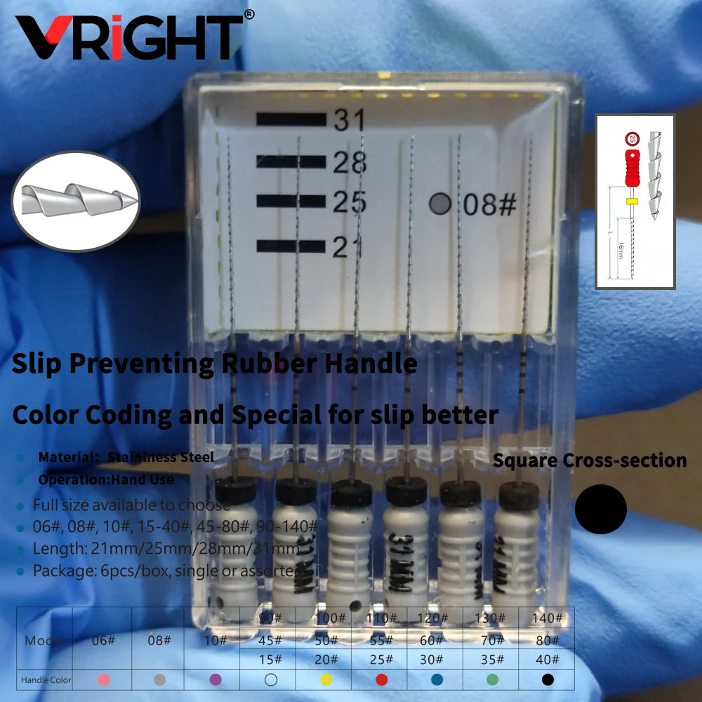 Endodontic Hand File Set (H-Files, Reamers & Spreaders)