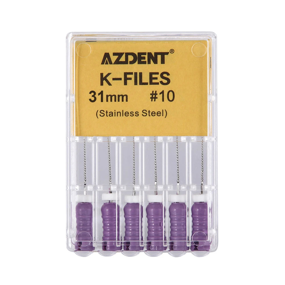 AZDENT K-Files (21/25/31mm, 6-Pack)