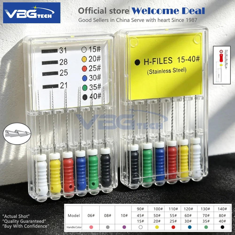 Endodontic Hand File Set (H-Files, Reamers & Spreaders)