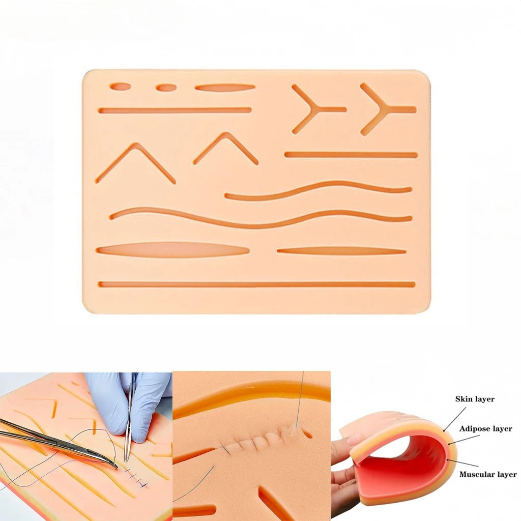 17Pcs/set Skin Suture Kit Surgical Skin Operate Suture Teaching Equipment MedicalStudents Surgical Suture Practice Training Kit