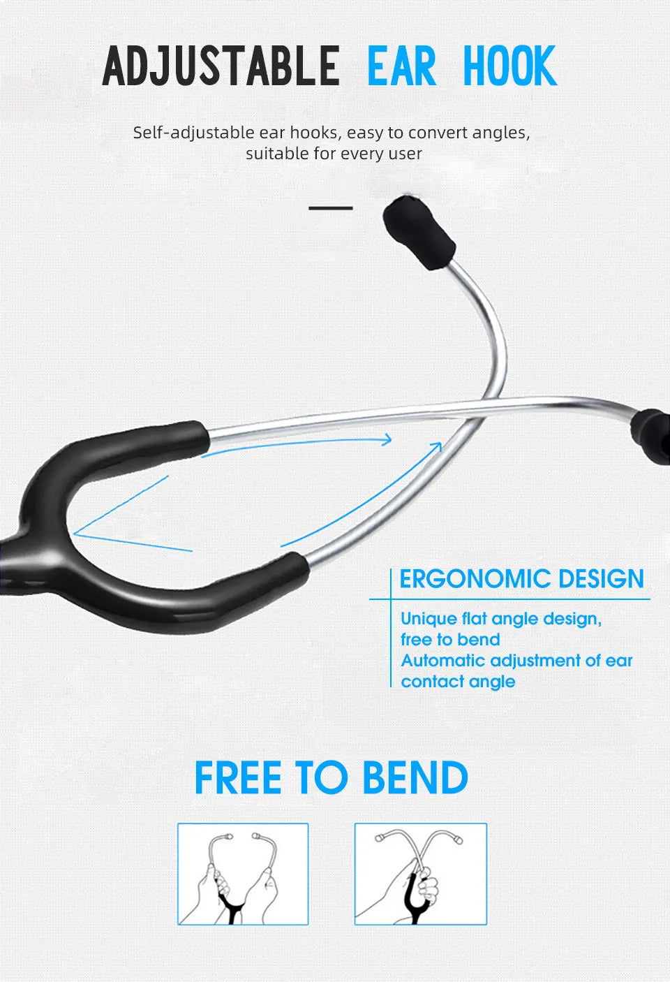 Professional Clinical Dual-Head Stethoscope