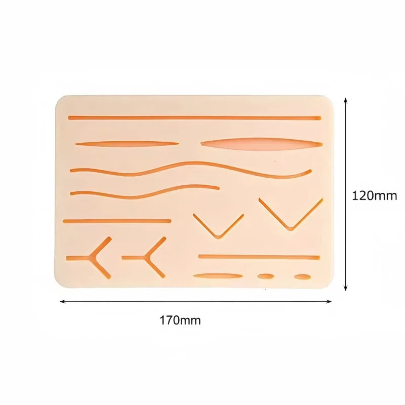 17Pcs/set Skin Suture Kit Surgical Skin Operate Suture Teaching Equipment MedicalStudents Surgical Suture Practice Training Kit