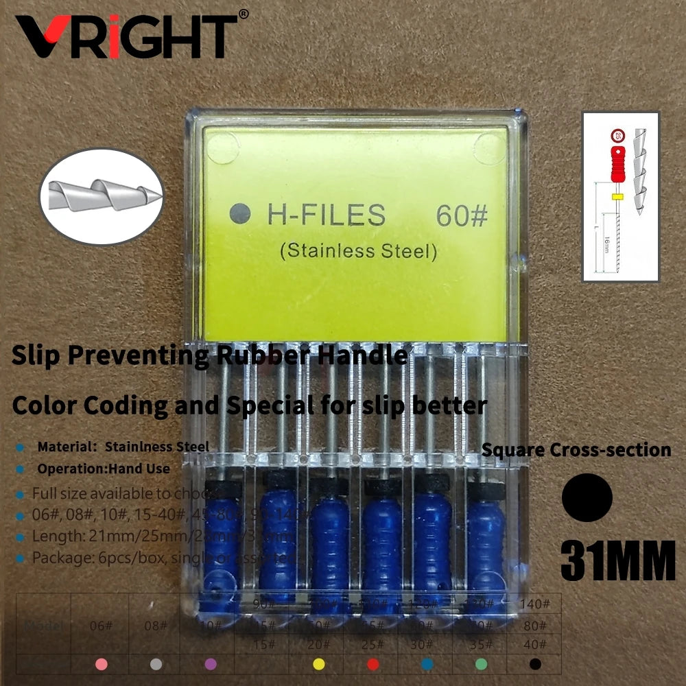 Endodontic Hand File Set (H-Files, Reamers & Spreaders)