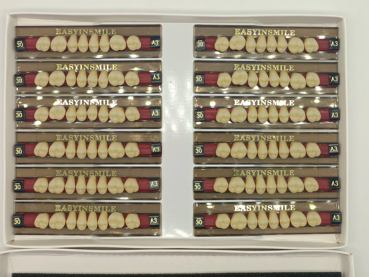 Acrylic Denture Teeth Set (Shades A1–D4, Upper/Lower)