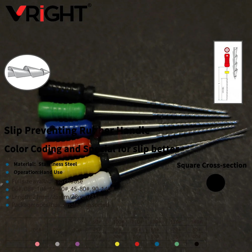 Endodontic Hand File Set (H-Files, Reamers & Spreaders)