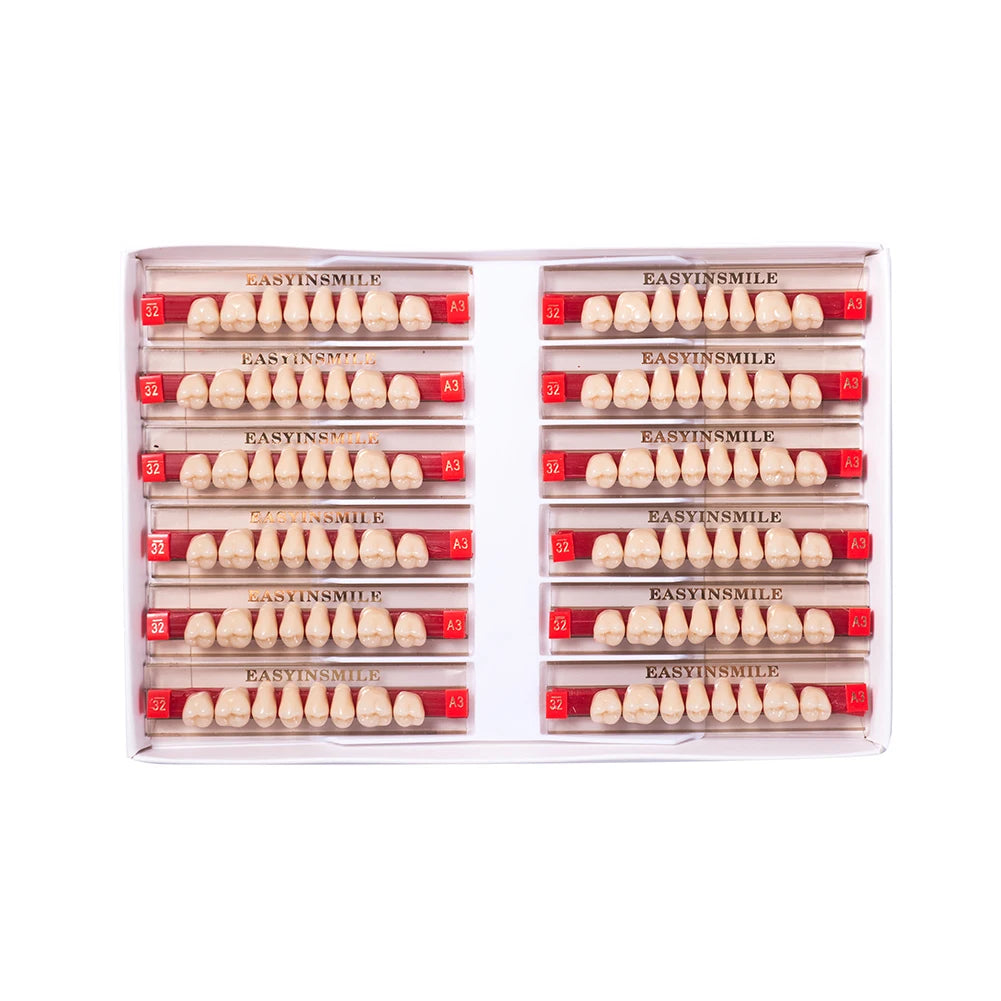 Acrylic Denture Teeth Set (Shades A1–D4, Upper/Lower)