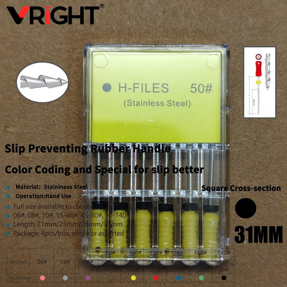 Endodontic Hand File Set (H-Files, Reamers & Spreaders)