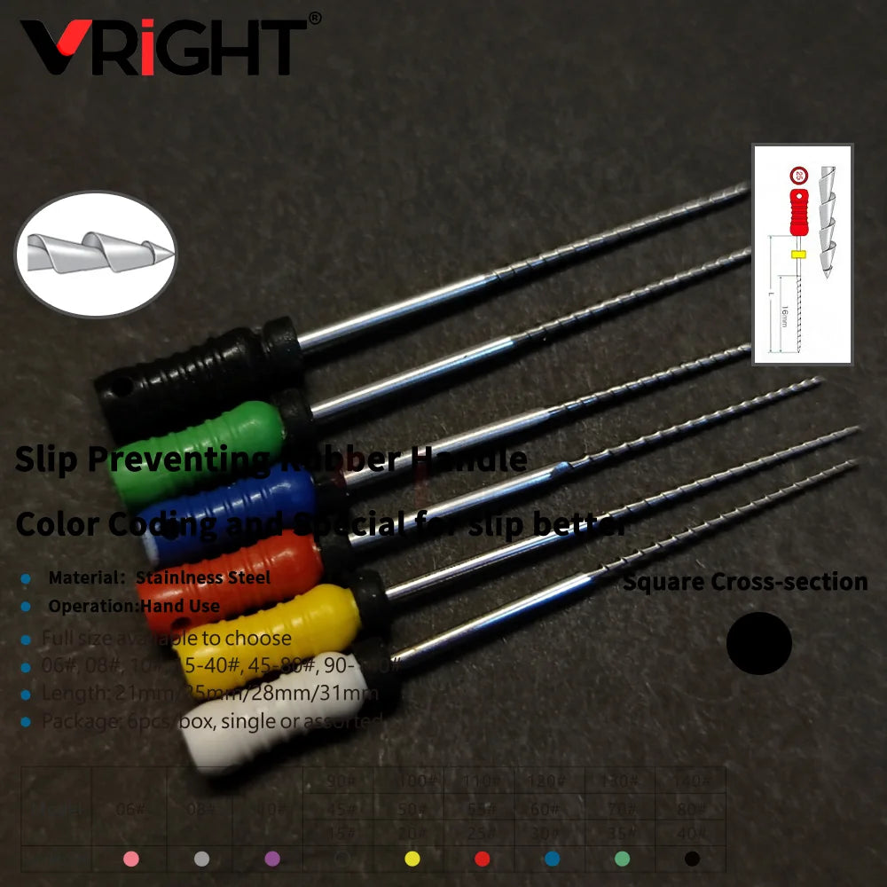 Endodontic Hand File Set (H-Files, Reamers & Spreaders)